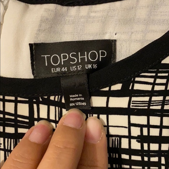 Ladies TopShop Blouse US Size 12 - Picture 2 of 3